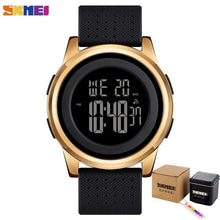 Load image into Gallery viewer, SKMEI Sport Simple Watch Men Thin Waterproof Digital Wristwatches Mens Soft PU Strap Chrono Male Watches Alarm montre homme 1502