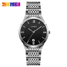 Load image into Gallery viewer, SKMEI Thin Quartz Watch Men Stainless Steel Case Strap Watches For Mens Father Brother Waterproof Male Hour reloj hombre Q024