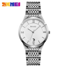 Load image into Gallery viewer, SKMEI Thin Quartz Watch Men Stainless Steel Case Strap Watches For Mens Father Brother Waterproof Male Hour reloj hombre Q024