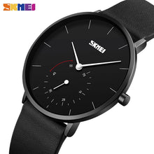 Load image into Gallery viewer, SKMEI Men's Fashion Quartz Watch Silm High Hardness Glass Quartz Wristwatch Men Waterproof Leather Band Male reloj hombre 9213

