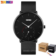 Load image into Gallery viewer, SKMEI Men's Fashion Quartz Watch Silm High Hardness Glass Quartz Wristwatch Men Waterproof Leather Band Male reloj hombre 9213
