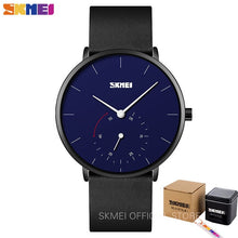 Load image into Gallery viewer, SKMEI Men's Fashion Quartz Watch Silm High Hardness Glass Quartz Wristwatch Men Waterproof Leather Band Male reloj hombre 9213
