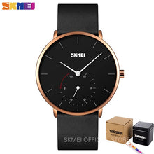 Load image into Gallery viewer, SKMEI Men's Fashion Quartz Watch Silm High Hardness Glass Quartz Wristwatch Men Waterproof Leather Band Male reloj hombre 9213
